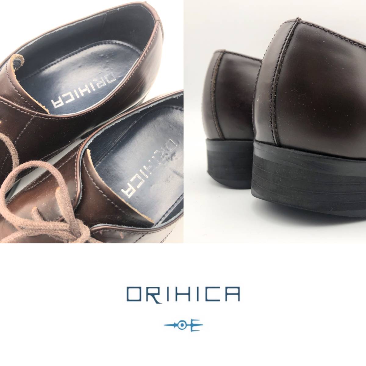 ORIHICA オリヒカ レースシューズ ダークブラウン 革靴 42 メンズ USED_画像6