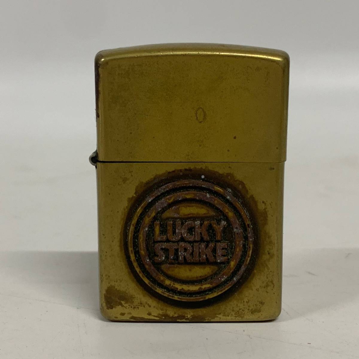 1円~【火花確認済】ZIPPO ジッポ オイルライター LUCKY STRIKE ゴールドカラー 1994年製 喫煙グッズ 喫煙具 タバコ道具 G151175_画像1