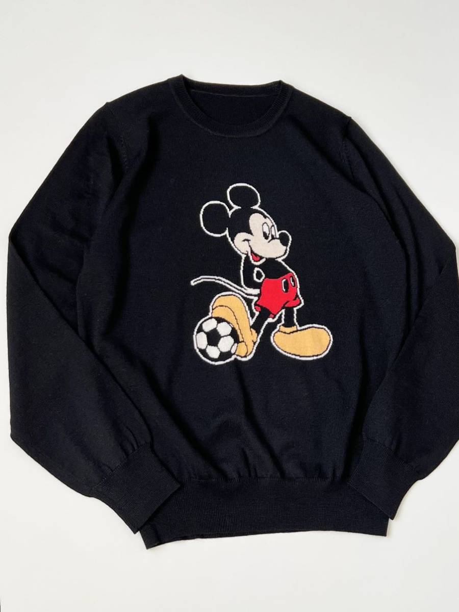 ほぼ新品★SOPHNET ミッキー セーター 黒 M ソフネット ソフ SOPH Disney ディズニー ミッキーマウス ウール ニット ブラック サッカー