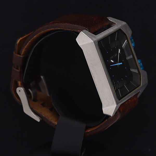 1円 ディーゼル QZ DZ-1337 黒文字盤 メンズ腕時計 PRM 2883000NKG_画像2