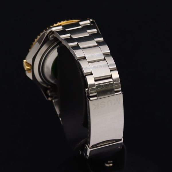 1円 ムスク QZ プロフェッショナル100M デイト 黒文字盤 PRM メンズ腕時計 MTM 2883000_画像3