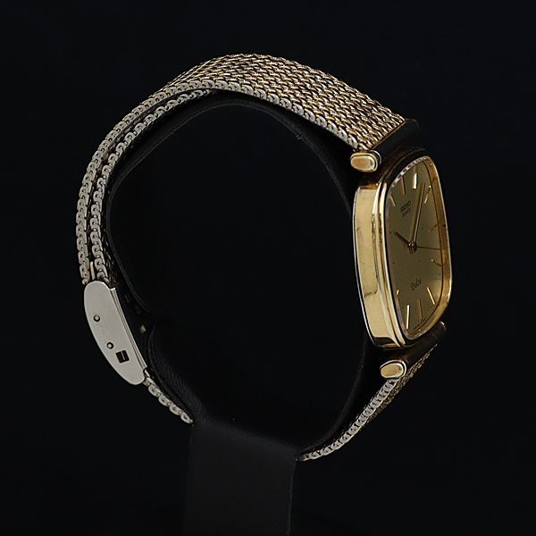 1円 QZ セイコー ドルチェ 5931-5400 ECT ゴールド文字盤 メンズ腕時計 OKZ 8466000_画像2