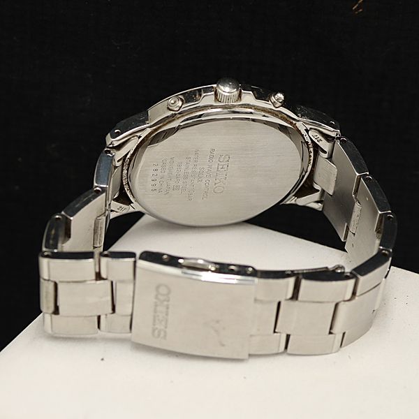 1円 稼動 良品 セイコー 7B52-0AF0 スピリット 電波ソーラー シルバー文字盤 デイト GMY メンズ腕時計 OGH 9207000_画像4