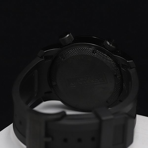 1円 稼動 良品 バーバリー QZ スポーツ デイト 200M BU7724 黒文字盤 GMY メンズ腕時計 MTM 9207000_画像4