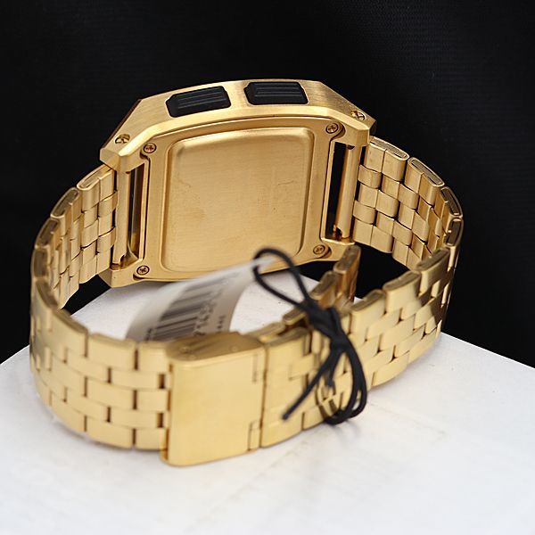 1円 箱付 定価約￥17,000 ニクソン QZ A1107 502 ベース オールド ゴールド デジタル文字盤 メンズ腕時計 OGH 2000000_画像4