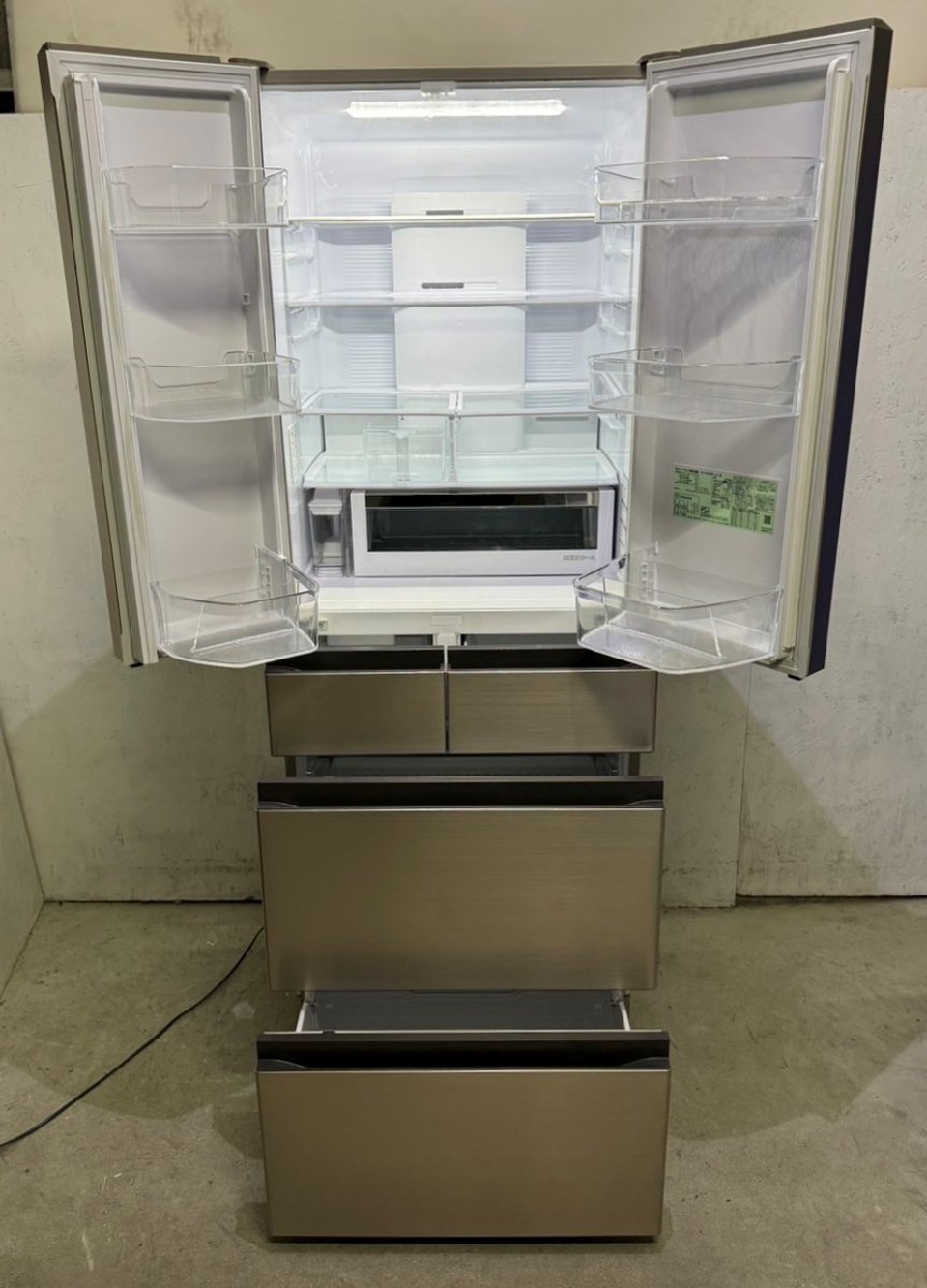 【東大阪発】HITACHI/日立 6ドア 冷凍冷蔵庫 R-H48R（N）475L 2021年製 観音開きタイプ 自動製氷機能 まるごとチルド搭載_画像4