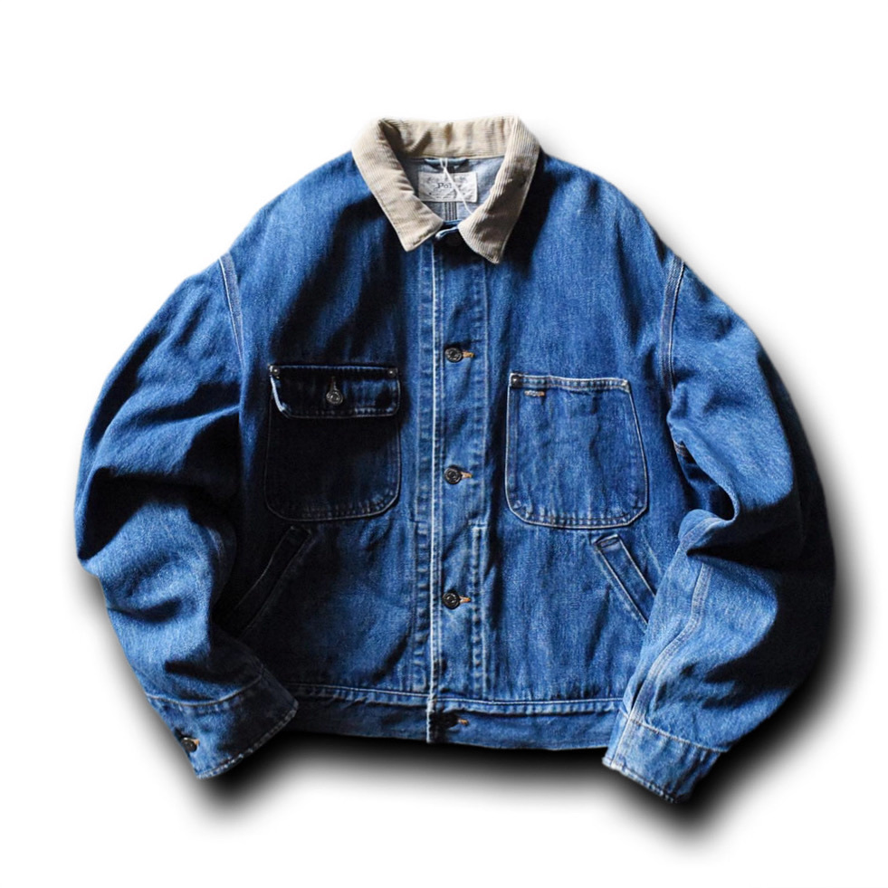 80-90s Polo RALPH LAUREN デニムジャケット 表記L MADE IN USA 白タグ