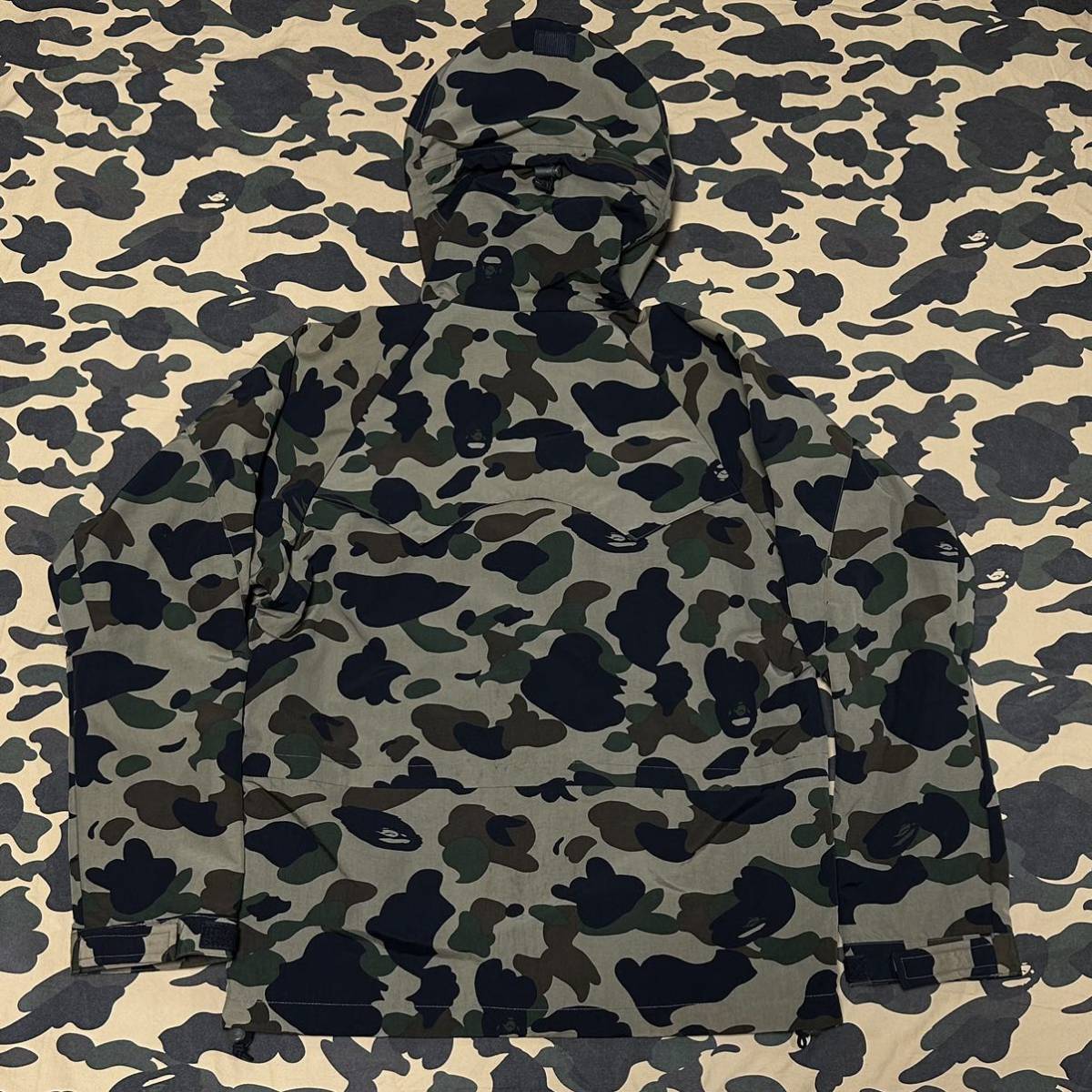 OG snowboard jacket bape エイプ A BATHING APE 迷彩 スノボジャケット green_画像2