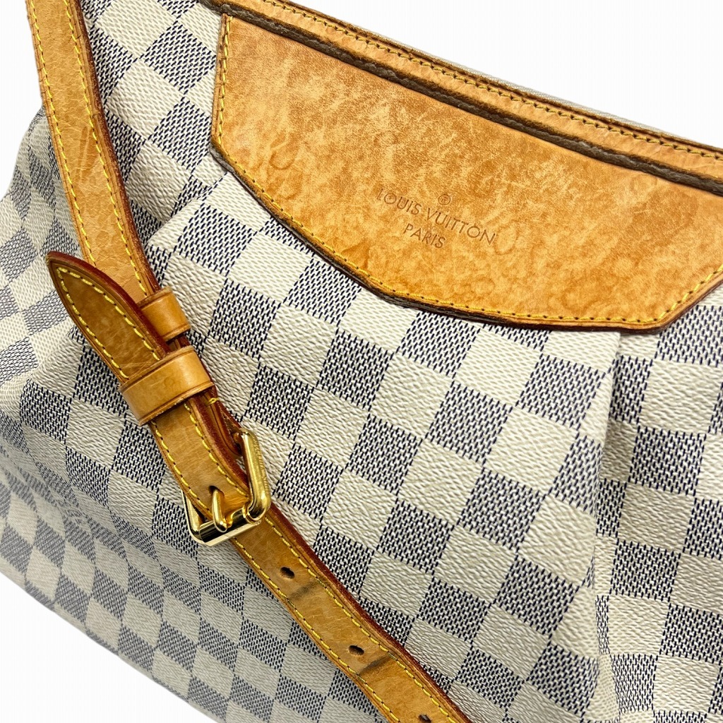 LOUIS VUITTON ルイ ヴィトン N41112 シラクーサ ショルダーバック ダミエ アズール メンズ レディース【中古】_画像5