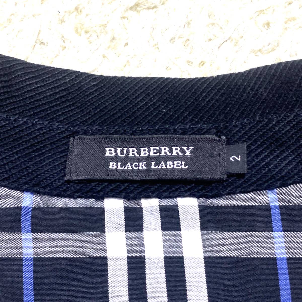 絶版美品銀釦!BURBERRY BLACKLABELテーラードジャケットL~Mコーデュロイ黒ノバチェック柄 大きいサイズ ブラレ バーバリーブラックレーベル_画像8