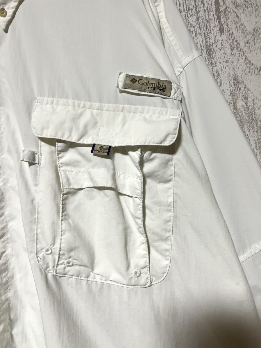 コロンビア　PFG フィッシングシャツ　長袖　BDシャツ　古着　ベンチレーション