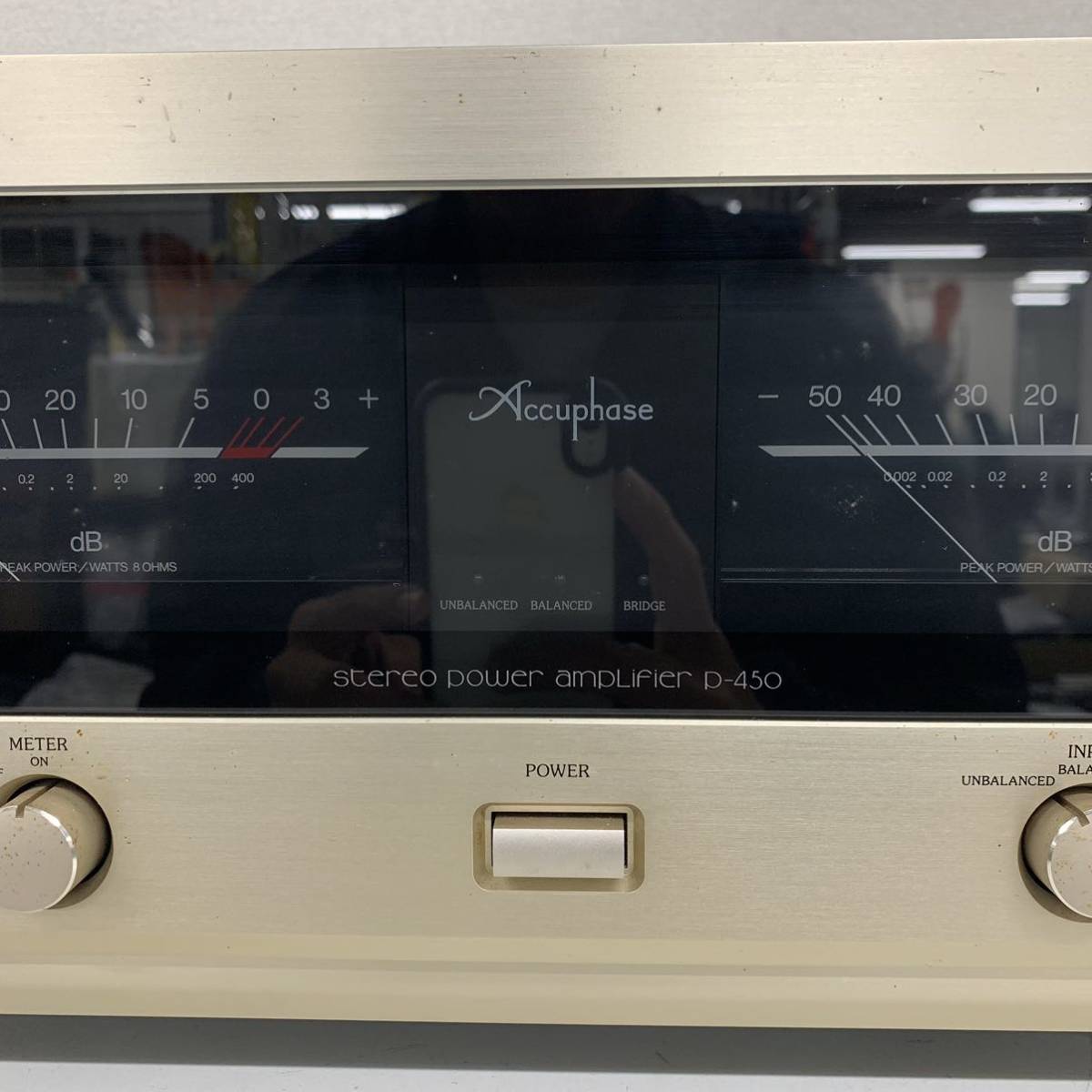 【Hd4】 Accuphase P-450 ステレオパワーアンプ 動作品 アキュフェーズ オーディオ 音響機器 1056-106_画像2