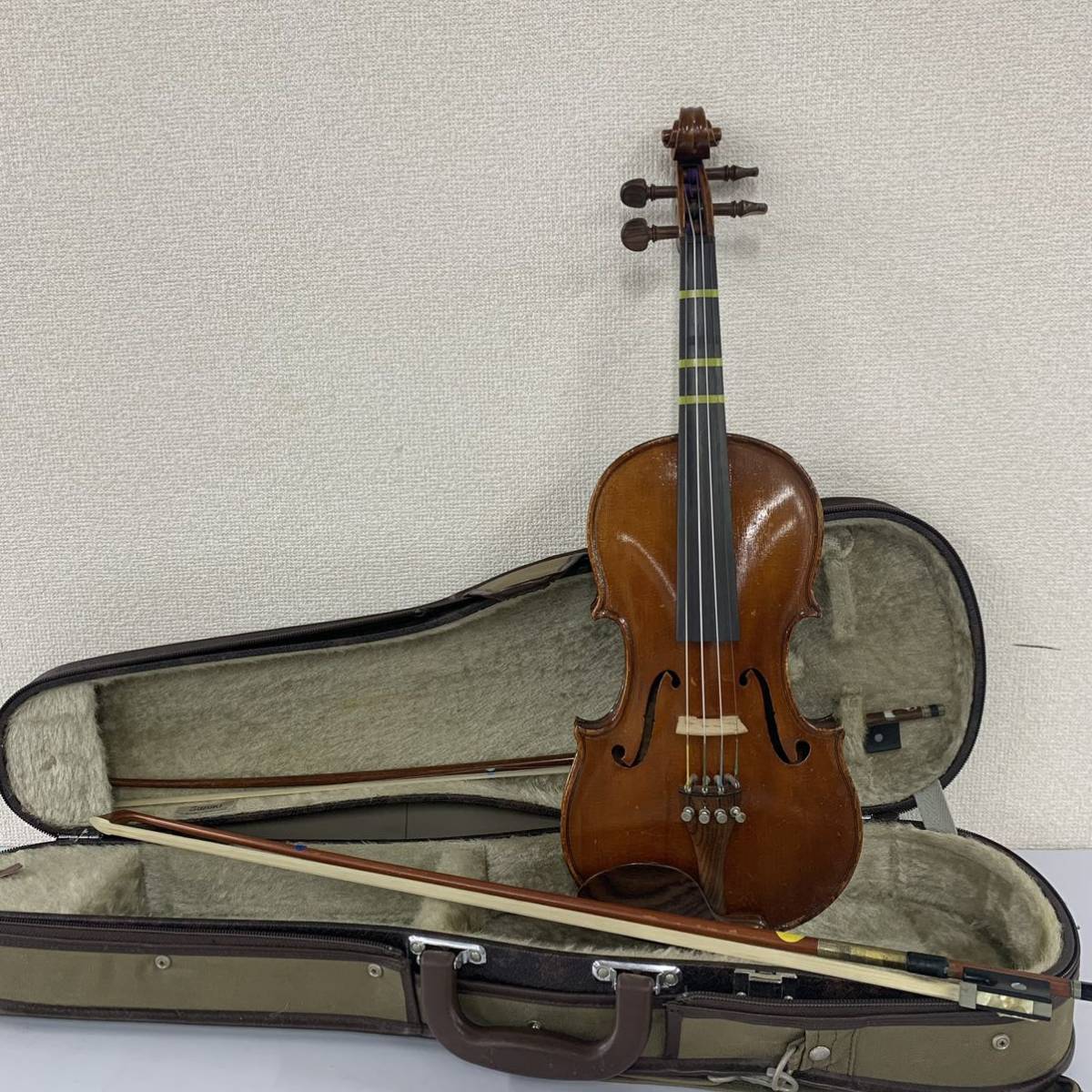 【R1】 Avis Fontanini ? No.65 バイオリン　 1/2 ケース付き 弓 ヴァイオリン 1056-9_画像1
