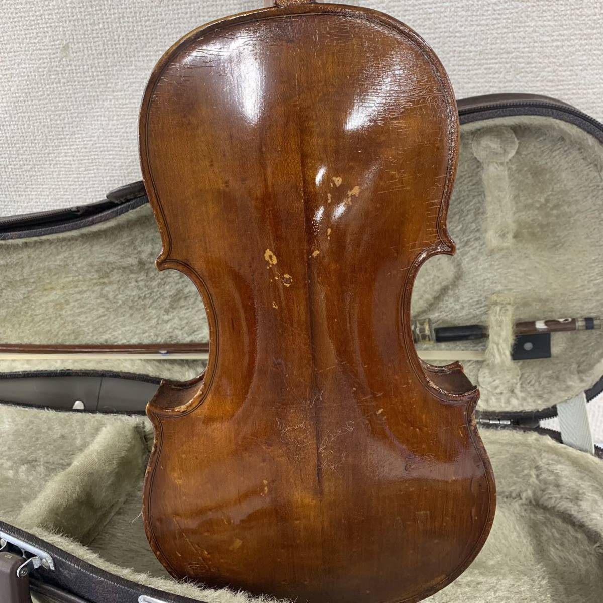 【R1】 Avis Fontanini ? No.65 バイオリン　 1/2 ケース付き 弓 ヴァイオリン 1056-9_画像5
