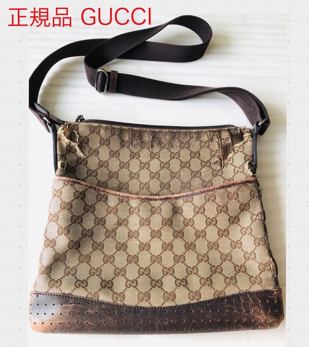 最終値下げです！最安値！早い者勝ち！正規品 グッチ GUCCI ショルダーバッグ 斜め掛け GG柄