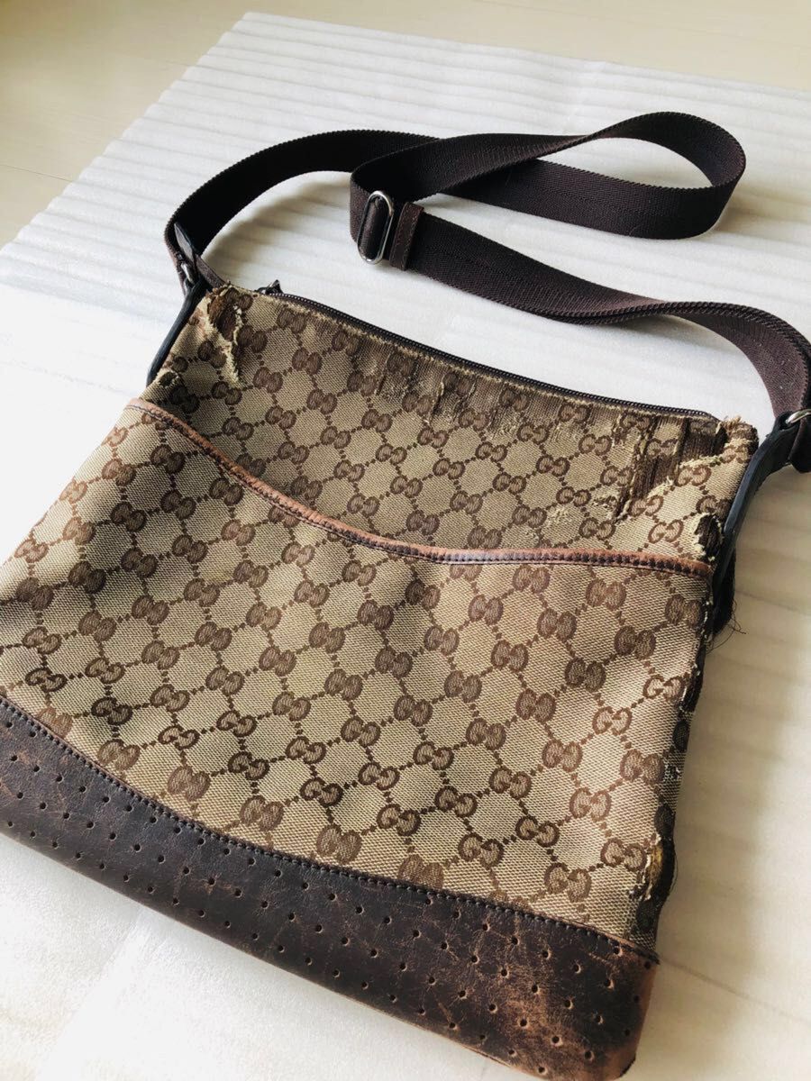 最終値下げです！最安値！早い者勝ち！正規品 グッチ GUCCI ショルダーバッグ 斜め掛け GG柄