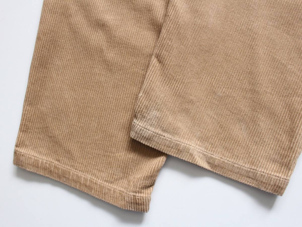  unused [ SETTO set ]UNE PANTS corduroy wide tuck pants XS beige ST-PT039 regular price ¥19,800 8W 2 tuck tapered 