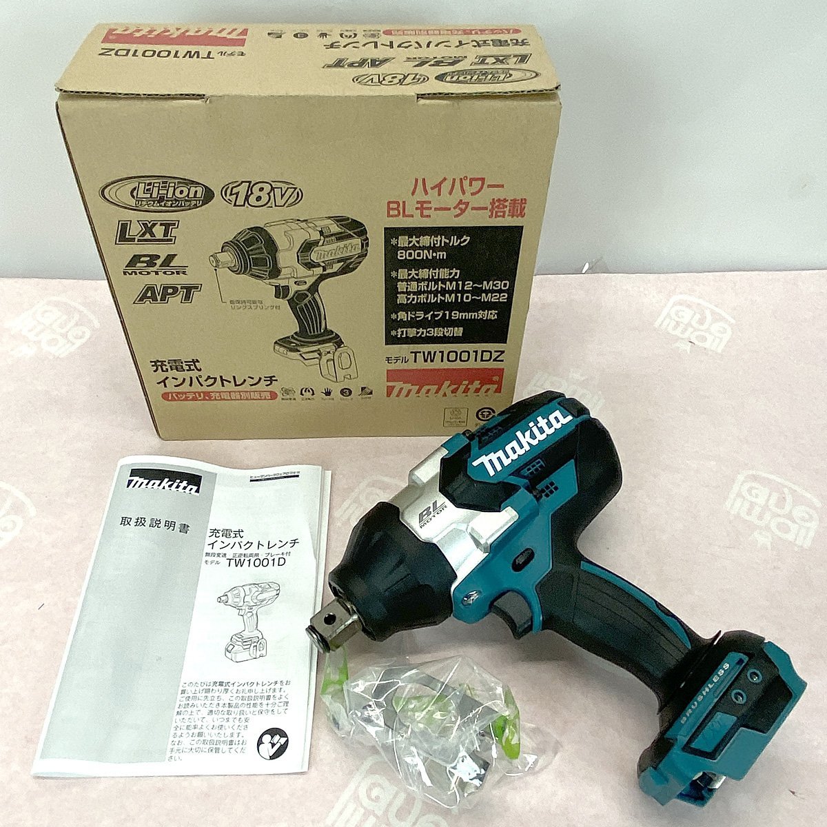 未使用 マキタ 充電式インパクトレンチ TW1001DZ 本体のみ 18V 送料無料 【K16】 makita 純正 新品同様_画像1