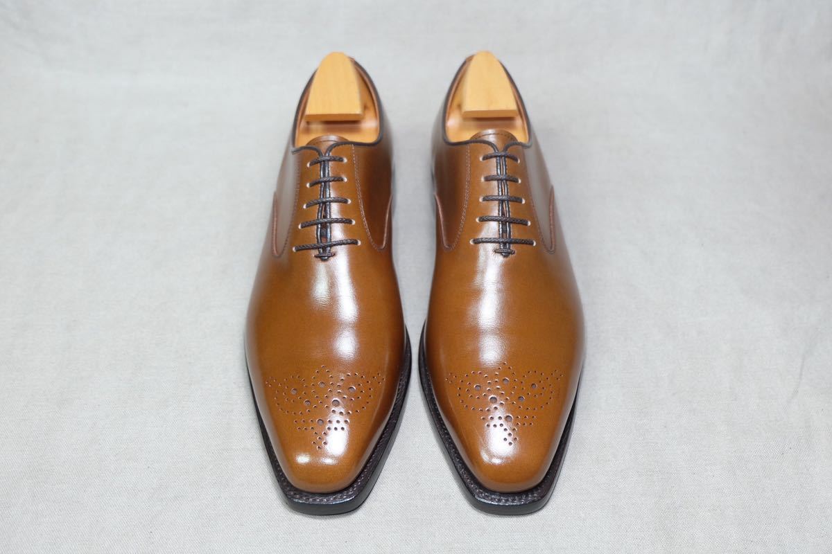 数回着SCOTCH GRAIN スコッチグレイン 美しいオックスフォードシューズ 23.5cm 日本製高級革靴 仏アノネイ社カーフレザーGoodyearビジネス