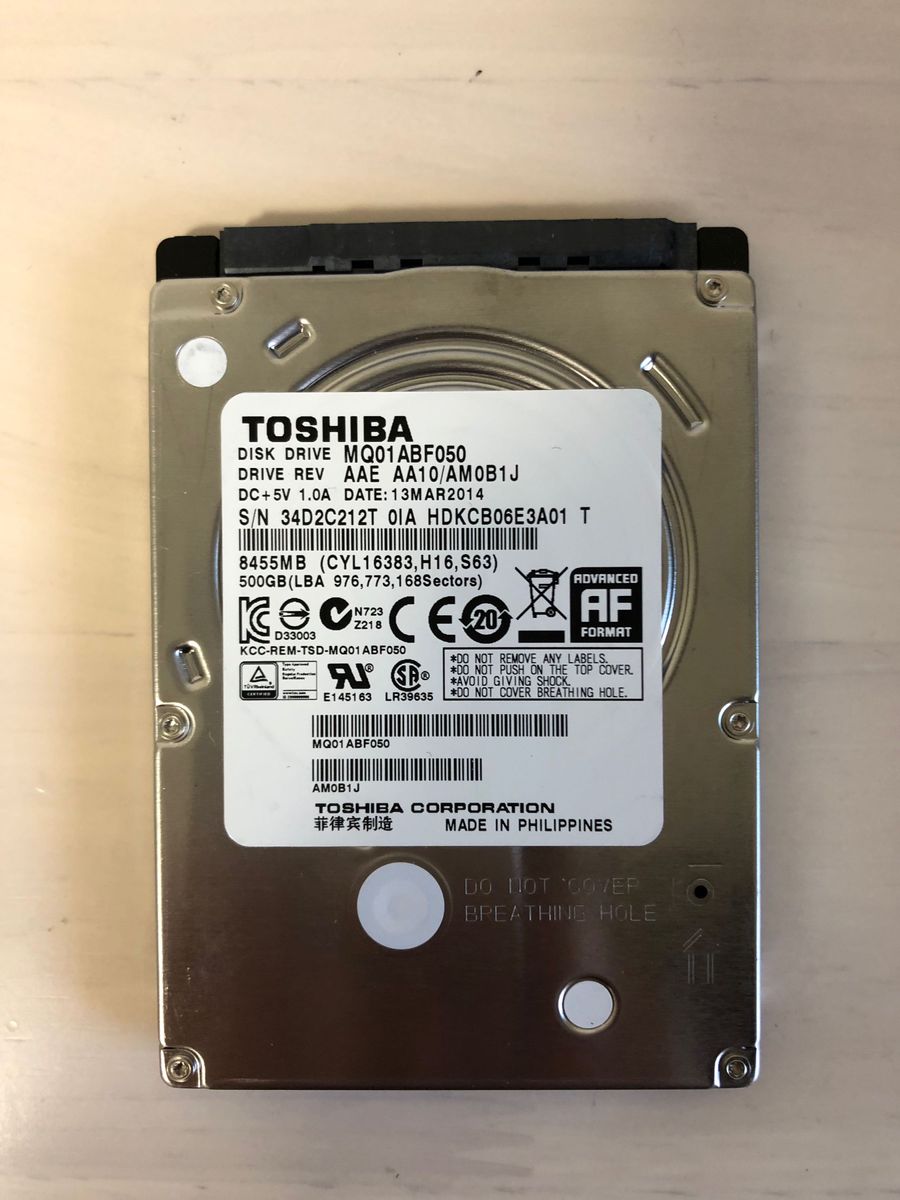 最安値　 HDD TOSHIBA Seagate SATA 500GB/2 台　- 640GB/1台