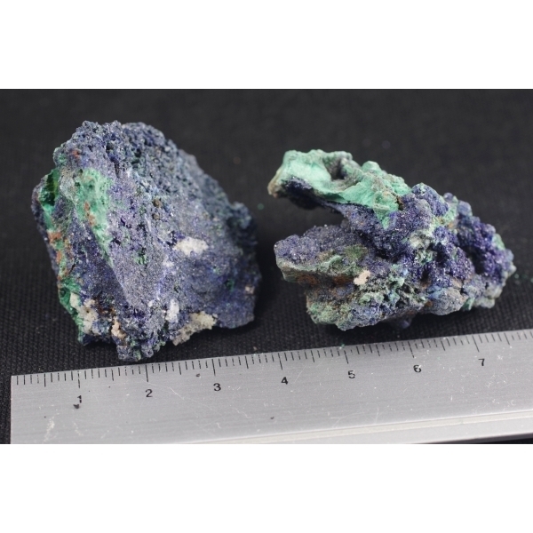アズライト（藍銅鉱）×マラカイト（孔雀石）結晶　２個セット６０ｇ /az-08_画像2