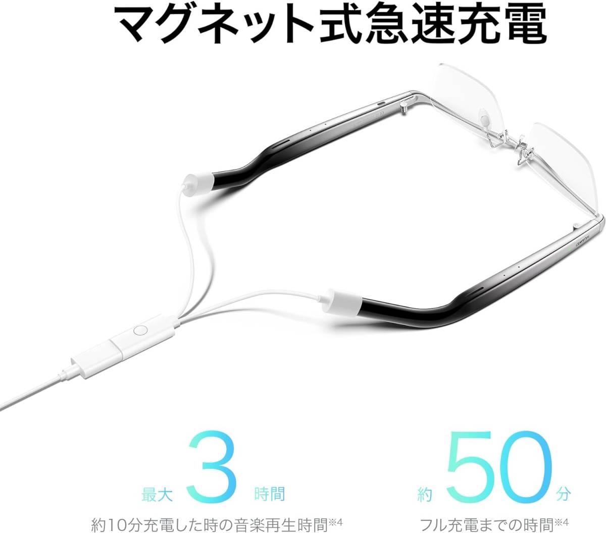 【新品未開封】HUAWEI Eyewear2 スマートグラス [LFT-G00] ウェリントン型ハーフリム_画像7