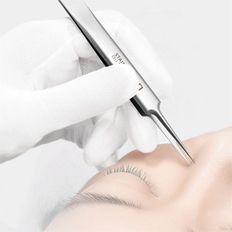 [ anonymity shipping ] super superfine precise tweezers * stainless steel * angle plug taking . wool hole care acne vulgaris care 0.1mm face care beauty cosme skin care 