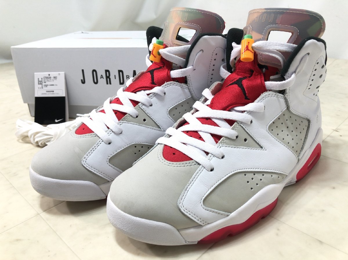 NIKE ナイキ AIR JORDAN 6 RETRO HARE エアジョーダン6 ヘア CT8529-062 28cm シューガーデン 付属●E103T723_画像1