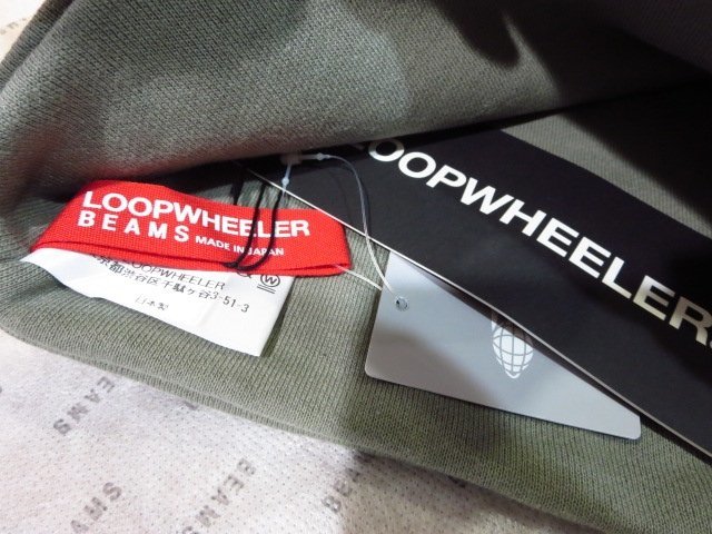 LOOPWHEELER ループウィラー × BEAMS ビームス ジップ ネック ウォーマー 新品 SAGE GREEN セージ グリーン_画像3