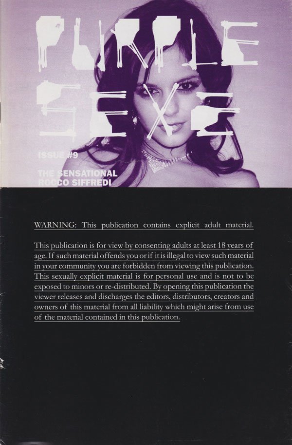 アート写真 Purple Sexe Issue #9
