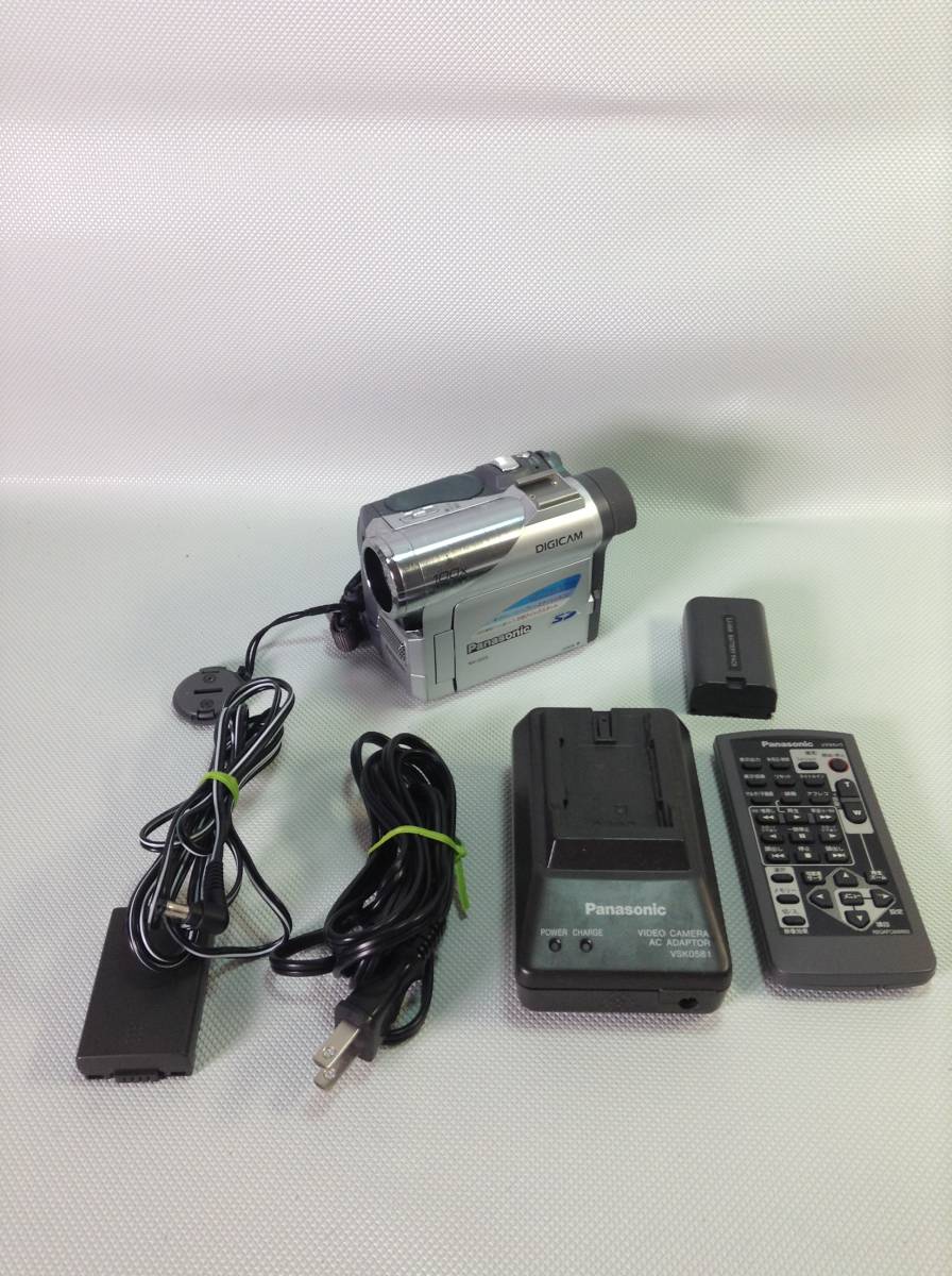 U860●Panasonic パナソニック デジタルビデオカメラ MiniDV NV-GS5 ACアダプター/VSK0581 バッテリー/VW-VBD21 リモコン/N2QAFC000003_画像1