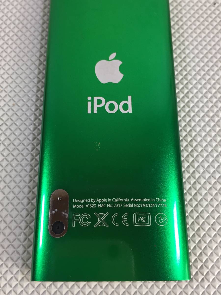 S3094●Apple アップル iPod nano アイポッド ナノ 第5世代 デジタルオーディオプレーヤー A1320 16GB グリーン 現状品_画像3