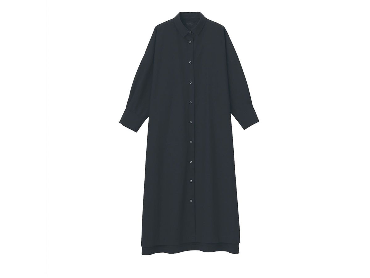 新品　無印良品　高密度織りシャツワンピース　ロングシャツ　ＯＮＥＳＩＺＥ　ワンサイズ　羽織　コート　シンプル　春服