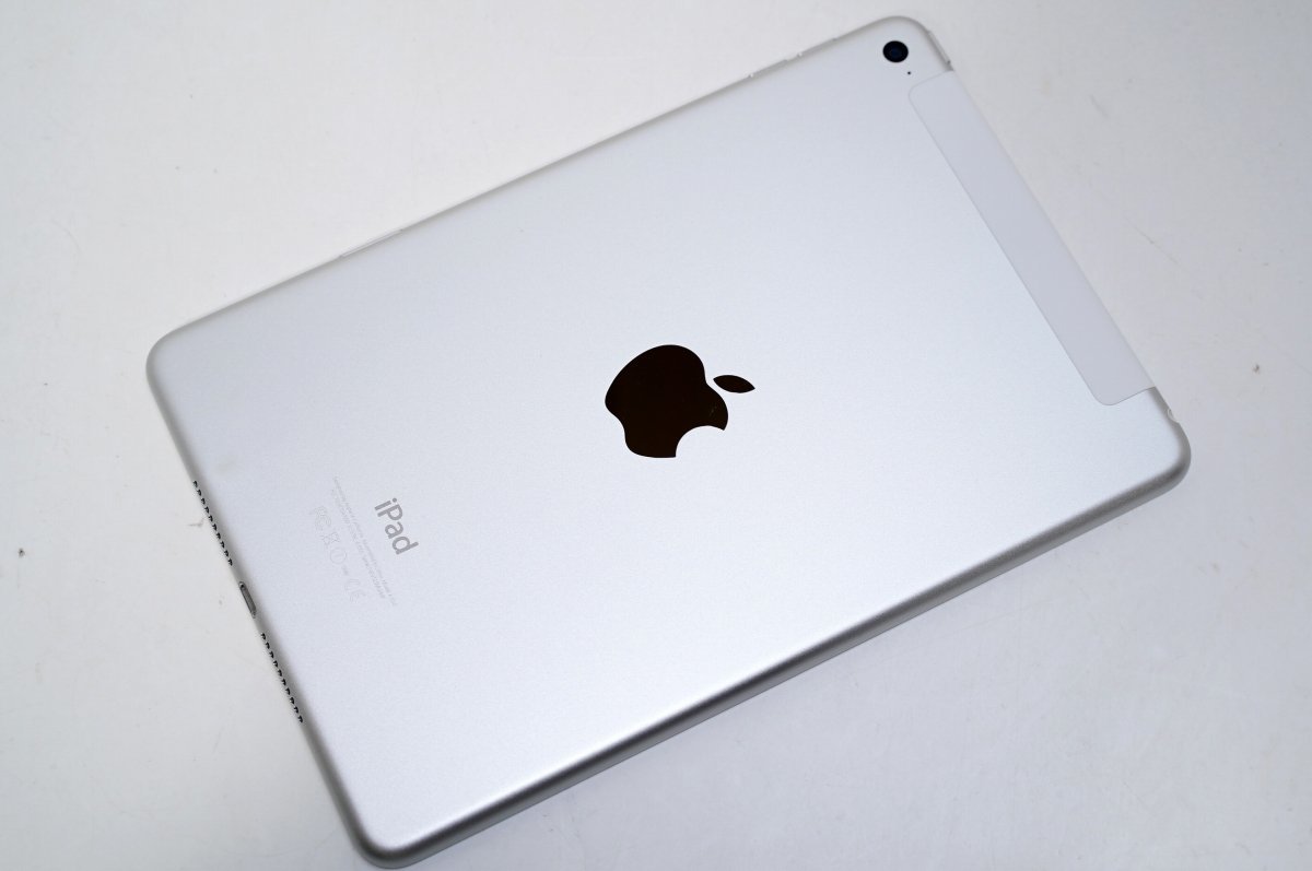 1円 iPad mini 4 Wi-Fi+Cellular 128GB MK772J/A SIMフリー [シルバー] 中古美品 迅速対応 作動OK_画像2