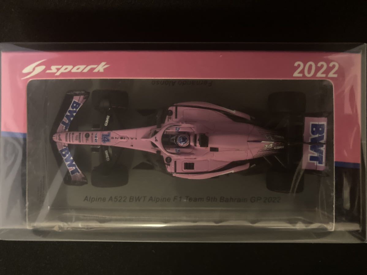 【未開封湿度管理暗所保管】スパーク 1/43 S8522 Alpine A522 BWT Alpine F1 Team 9th #14 Bahrain GP 2022 Fernando Alonso_画像3