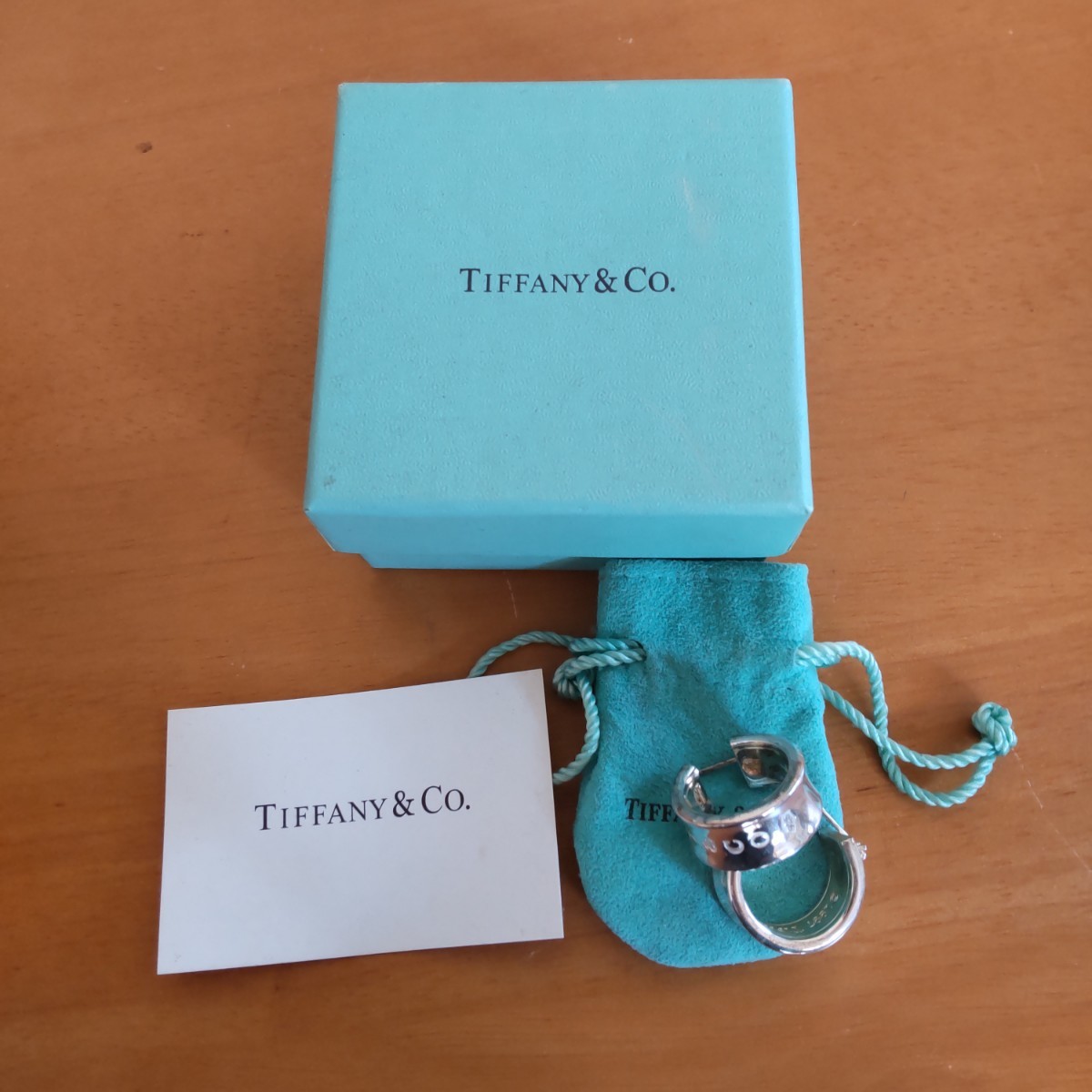 ティファニー シルバー Tiffany ピアス 1837 ナロー 925_画像1