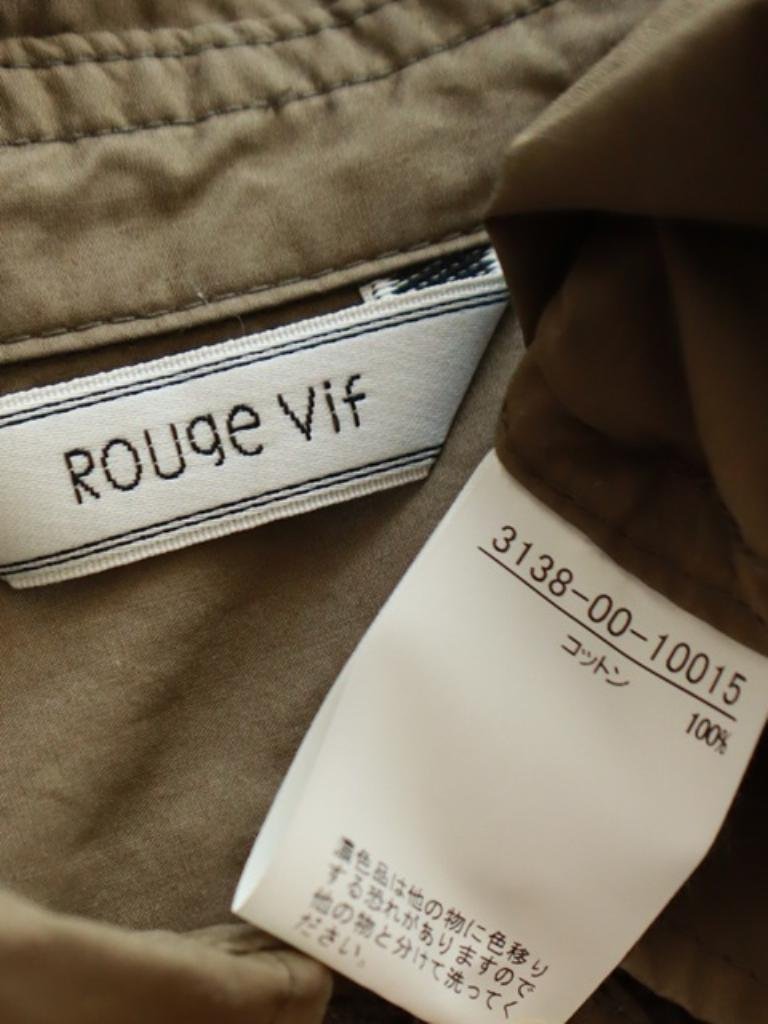 【送料込】 Rouge vif ルージュヴィフ シャツ・ブラウス カーキ 無地 コットン 綿 フラップポケット size表記なし F(フリー)/6430081_画像5