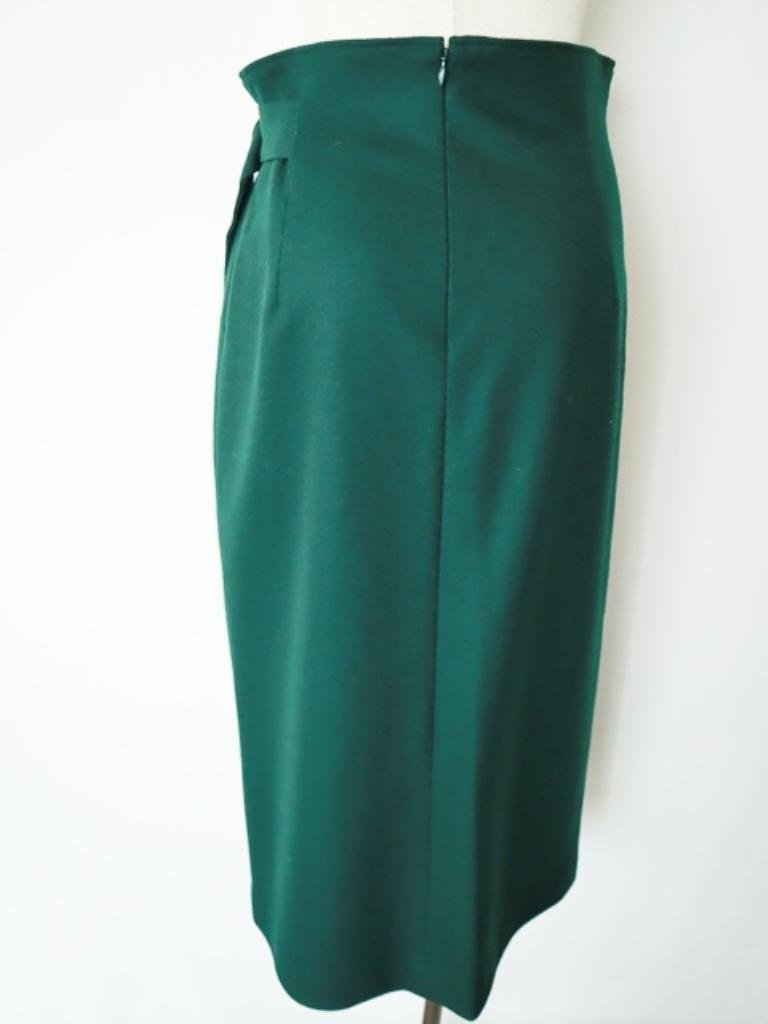 [ including carriage ]DRESSTERIOR Dress Terior belt attaching melt n skirt M size green lining equipped wool 100% 6430393