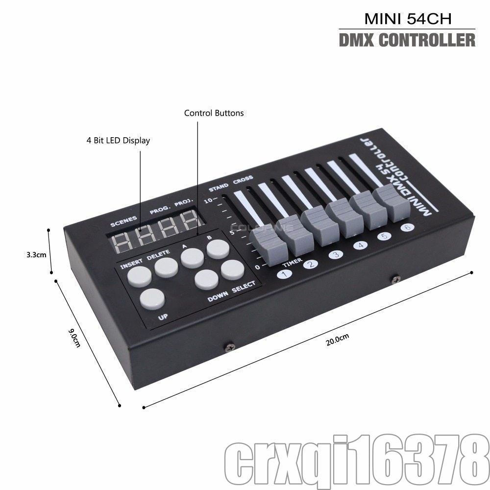 特価◎プロモーション! ミニdmxコントローラ 54 チャンネルdmx調光コンソール用ステージledライト器具_画像3