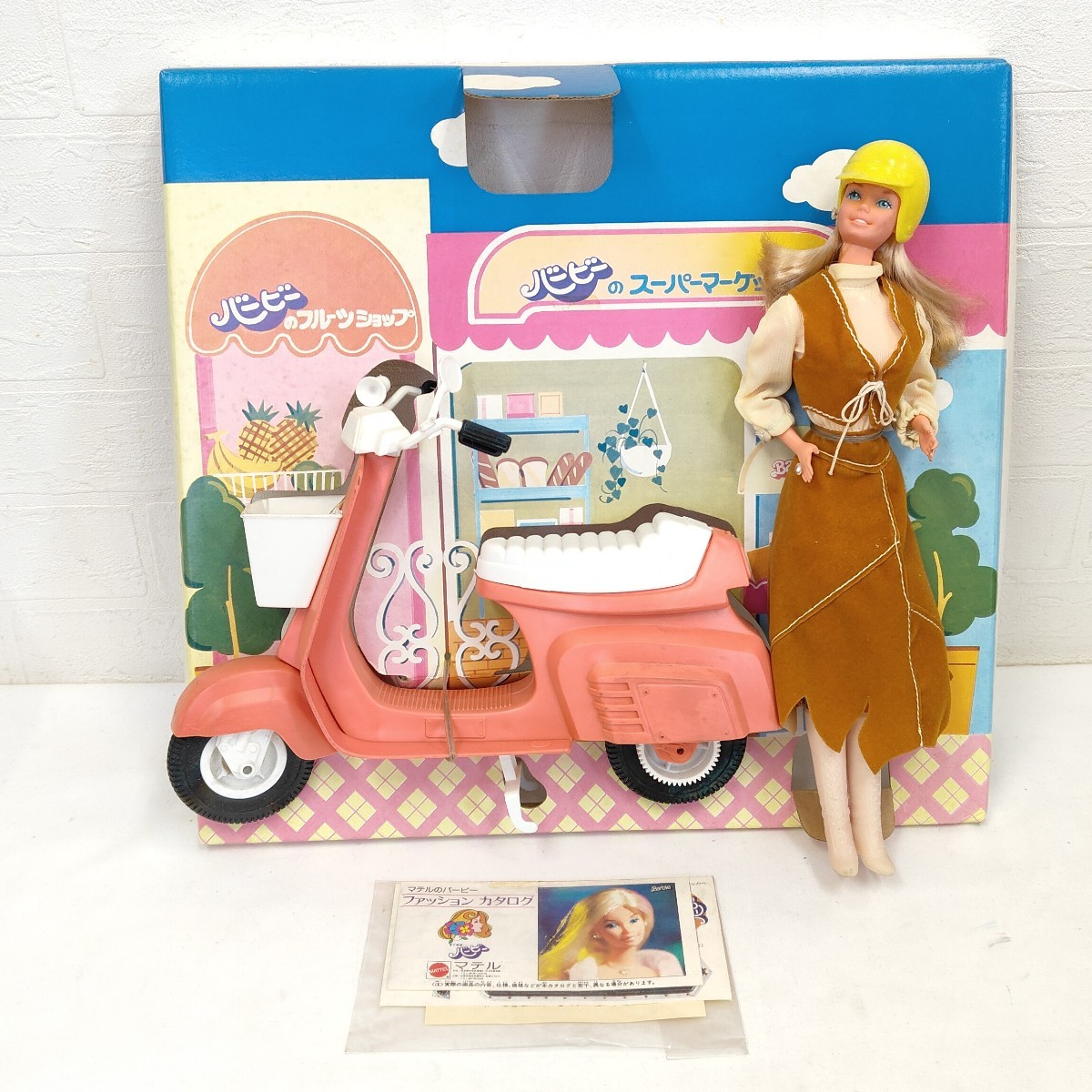 ★未使用★ Barbie すてきな バービー ローズパル マテル 車 バービー人形 E3500 ヘルメット 人形 ドール ビンテージ イタリー製 MATTEL SC_画像4