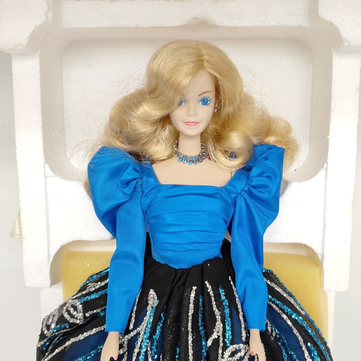★未使用★ 希少 Barbie バービー 人形 Blue Rhapsody 1986 2728 ブルーラプソディ 陶器 マテル MATTEL リミテッドエディション ドール SC_画像2