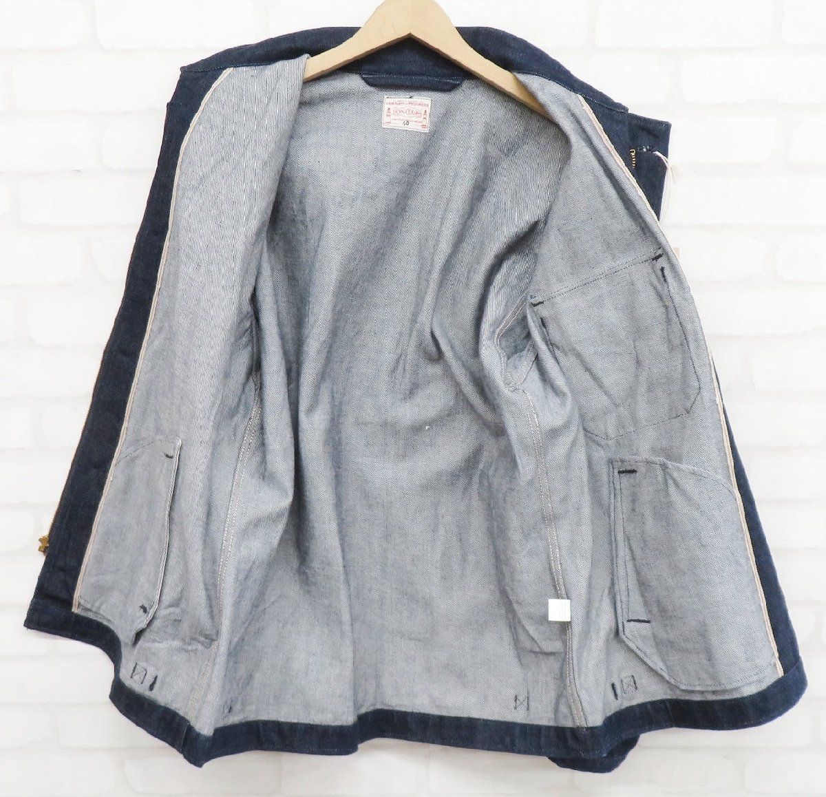 3J2869/未使用品 BONCOURA A-2 Jacket Denim ボンクラ デニムジャケット_画像4