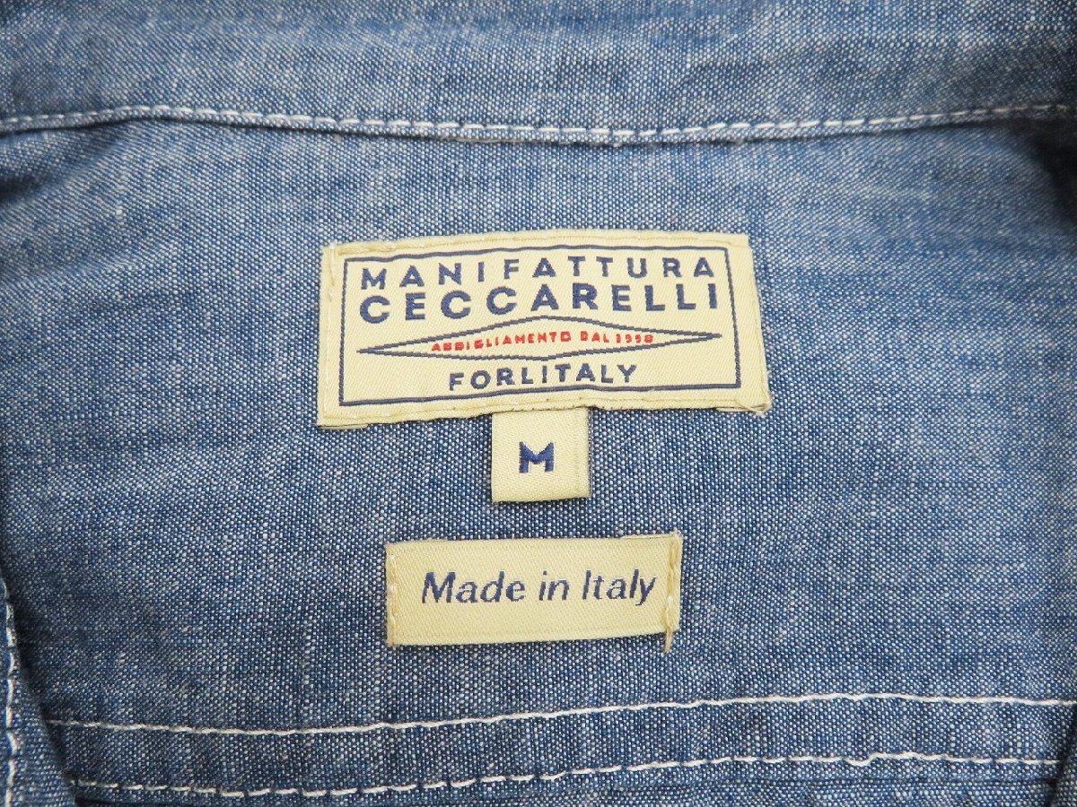 7T7558/MANIFATTURA CECCARELLI HISTORIC SHIRT イタリア製 マニファッチュラ チェッカレッリ ヒストリックシャンブレーシャツ_画像4