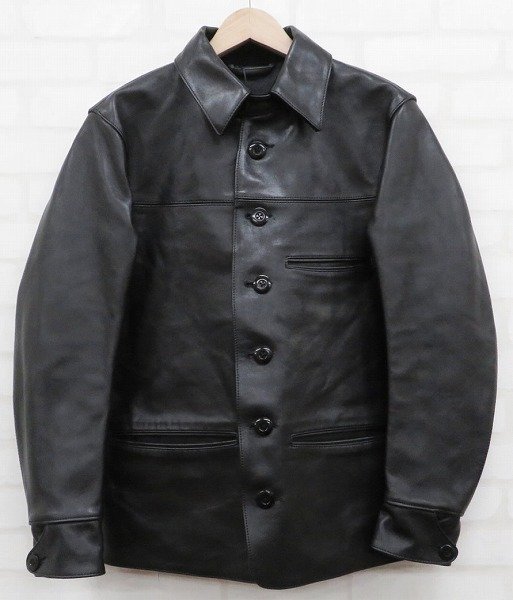 3J2185/未使用品ADDICT CLOTHES ホースハイドレザーカーコート 3J2185/未使用品ADDICT CLOTHES ホースハイドレザーカーコート