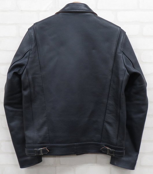 3J2133/ADDICT CLOTHES AD-03 BRITISH ASYMMETRY JACKET KIP LEATHER アディクトクローズ ライダース キップレザー_画像4