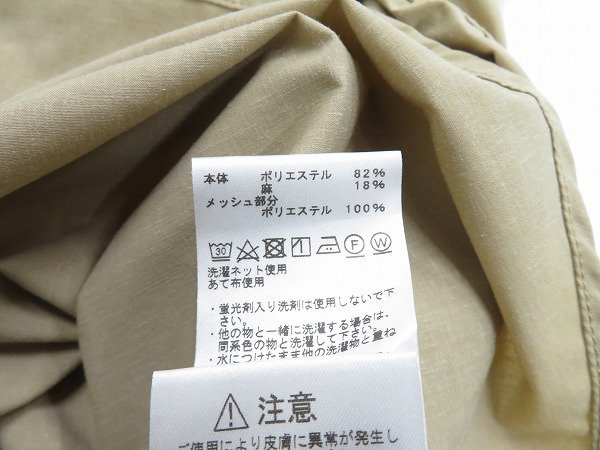 7T7343【クリックポスト対応】未使用品 THE NORTH FACE PURPLE LABEL 半袖ポリエステルリネンフィールドシャツ NT3320N ノースフェイスパー_画像6