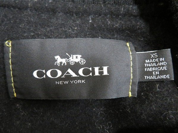 3J2984/COACH レザー切替ウール混スタジャン コーチ_画像5