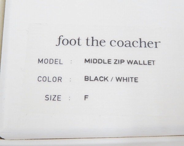 2A6254-3/未使用品 foot the coacher MIDDLE ZIP WALLET フットザコーチャー ミドルジップウォレット 二つ折り財布_画像7