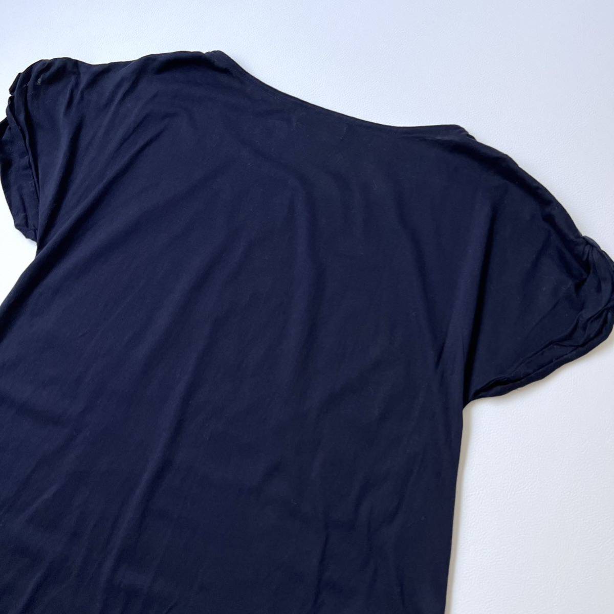 BURBERRY BLUE LABEL バーバリーブルーレーベル チュニックワンピース カットソー Tシャツ　ボーダー ロゴプリント トップス レディース