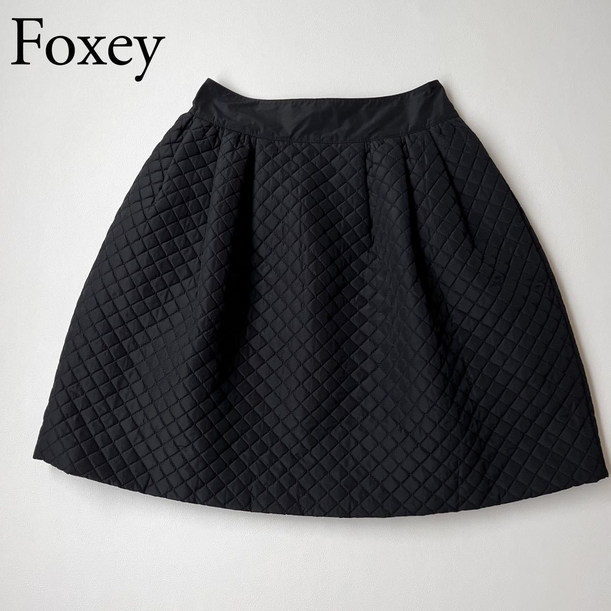 FOXEY フォクシー フレアスカート キルティングスカート 膝丈スカート
